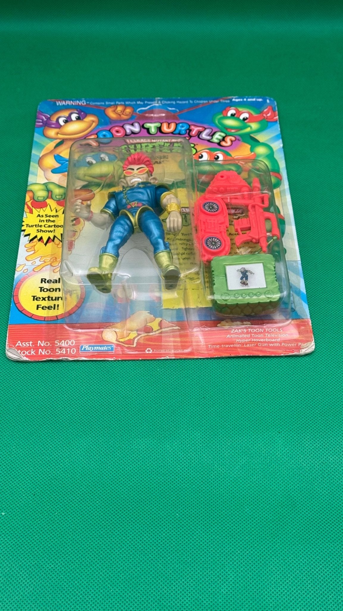 1992 Playmates TMNT Toon Turtles Toon Zak - toyscardscomics