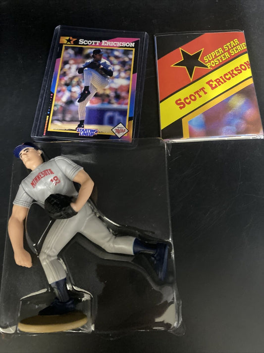 1992 Scott Erickson starting lineup figure card toy Minnesota Twins Open Item - toyscardscomics