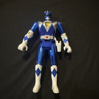 1993 Bandai Mighty Morphin Blue Power Rangers Special Edition Metallic Head Flip - toyscardscomics