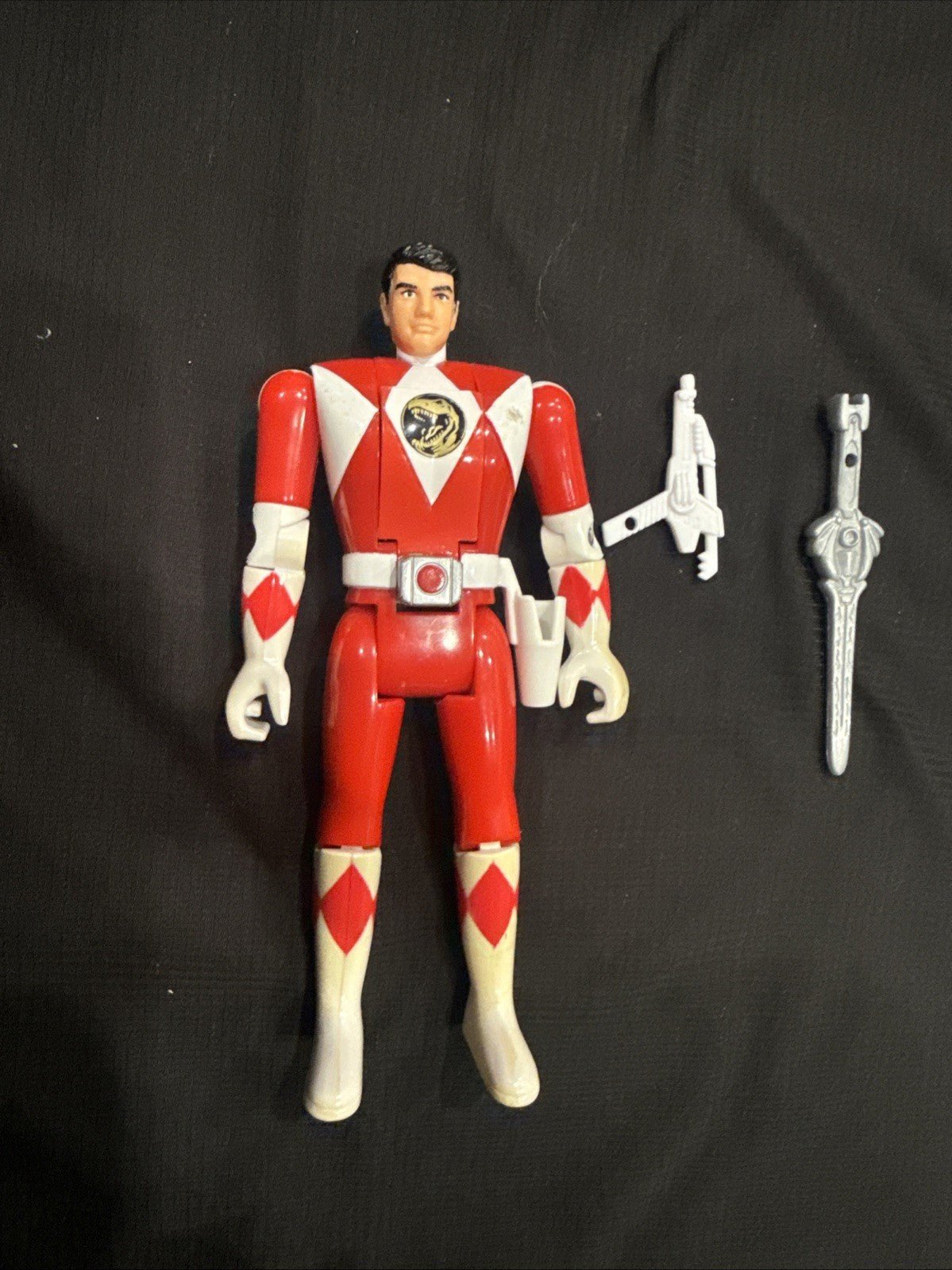 1993 Bandai Mighty Morphin Power Rangers Flip Head RED RANGER 5" Action Figure - toyscardscomics