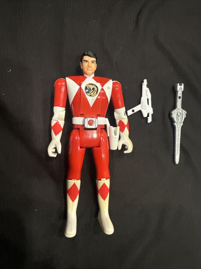 1993 Bandai Mighty Morphin Power Rangers Flip Head RED RANGER 5" Action Figure - toyscardscomics