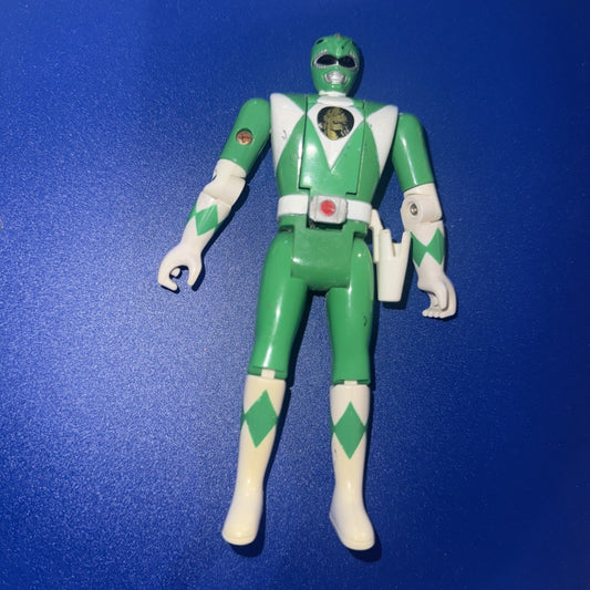 1993 Bandai Mighty Morphin Power Rangers Green Ranger 8" Action Figure Vintage - toyscardscomics