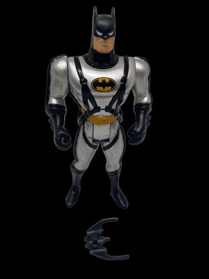 1993 - DC Comics Silver and Black "Batman" with Batarang Action Figure by Kenner -  Used as is