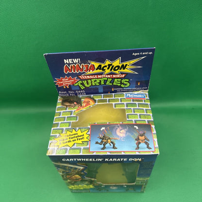 1993 Playmates Toys Cartwheelin’ Karate Don TMNT Figure SEALED Ninja Action - toyscardscomics