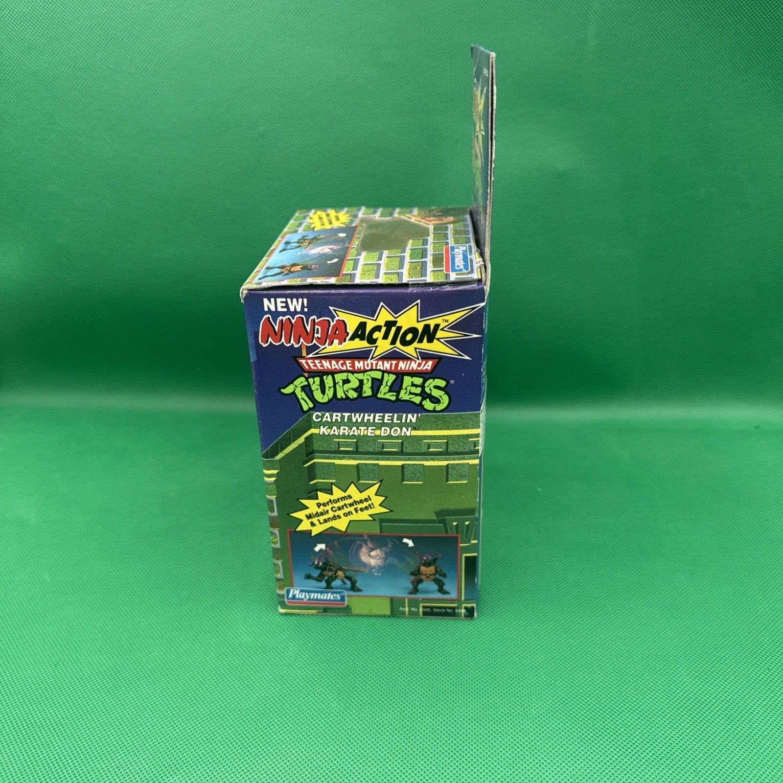1993 Playmates Toys Cartwheelin’ Karate Don TMNT Figure SEALED Ninja Action - toyscardscomics