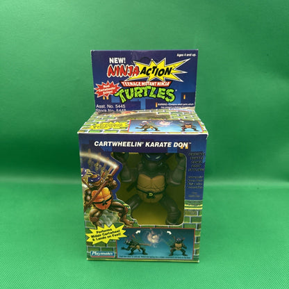 1993 Playmates Toys Cartwheelin’ Karate Don TMNT Figure SEALED Ninja Action - toyscardscomics