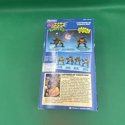 1993 Playmates Toys Cartwheelin’ Karate Don TMNT Figure SEALED Ninja Action - toyscardscomics