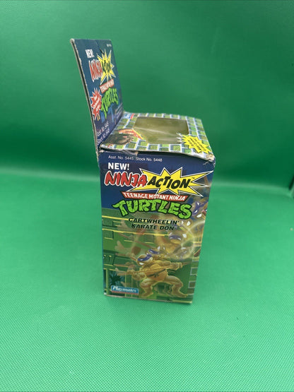 1993 Playmates Toys Cartwheelin’ Karate Don TMNT Figure SEALED Ninja Action - toyscardscomics
