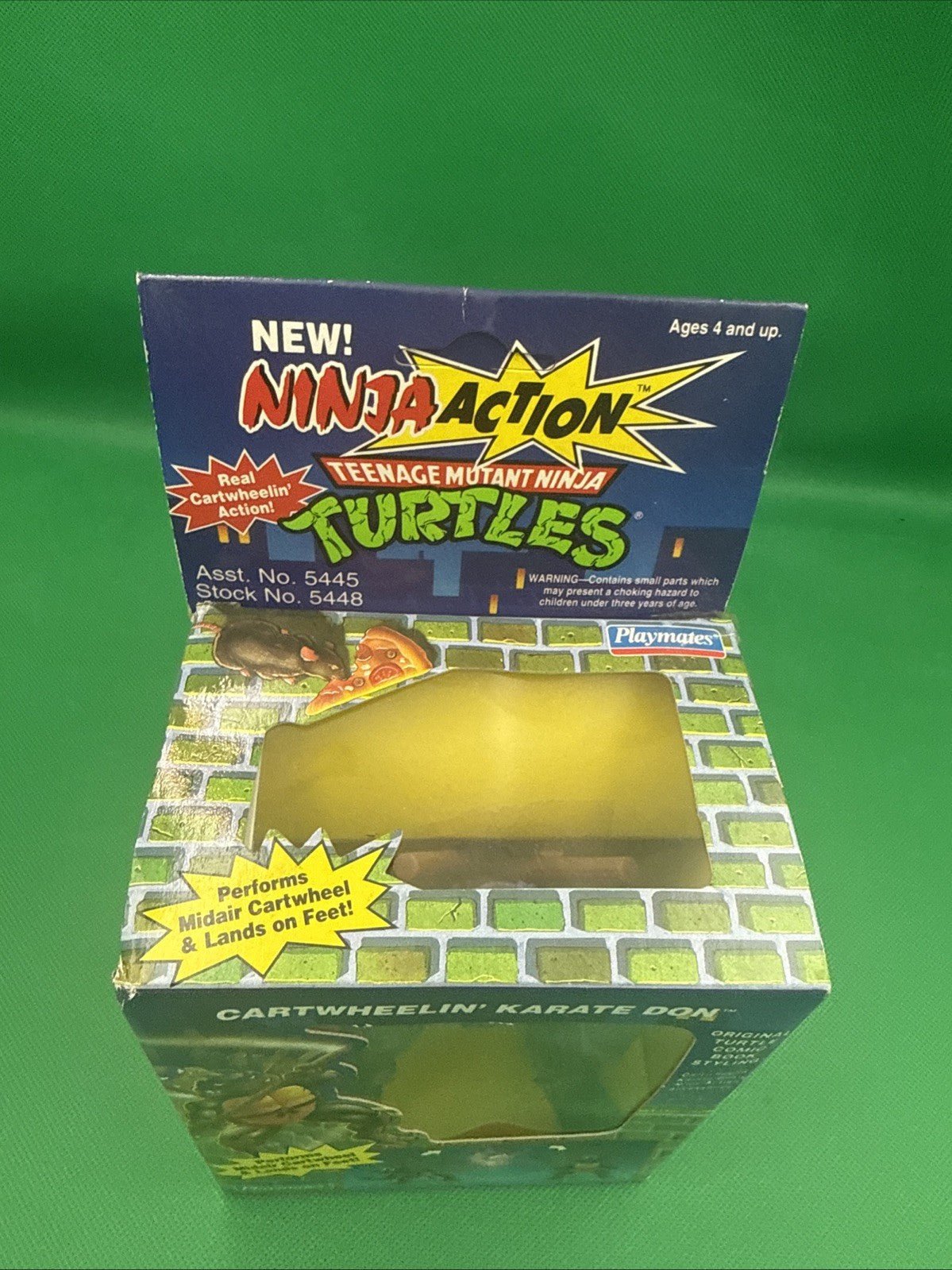 1993 Playmates Toys Cartwheelin’ Karate Don TMNT Figure SEALED Ninja Action - toyscardscomics