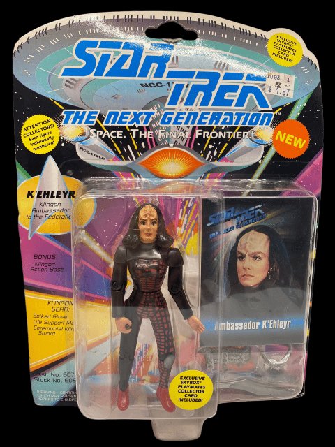 1993 - Star Trek The Next Generation "Ambassador K'Ehleyr" Action Figure - MOC - toyscardscomics