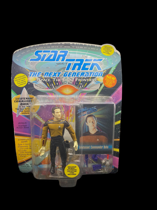 1993 Star Trek The Next Generation Lt Commander Data Playmates Figure w/card - toyscardscomics