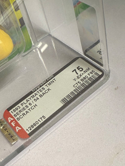 1993 TMNT Playmates Scratch The Cat Grail AFA 75Y Archival Case MOC - toyscardscomics