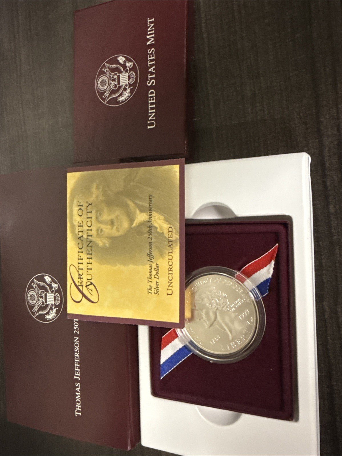 1993P UNITED STATES USA President Thomas Jefferson Monticello PF Silver - toyscardscomics