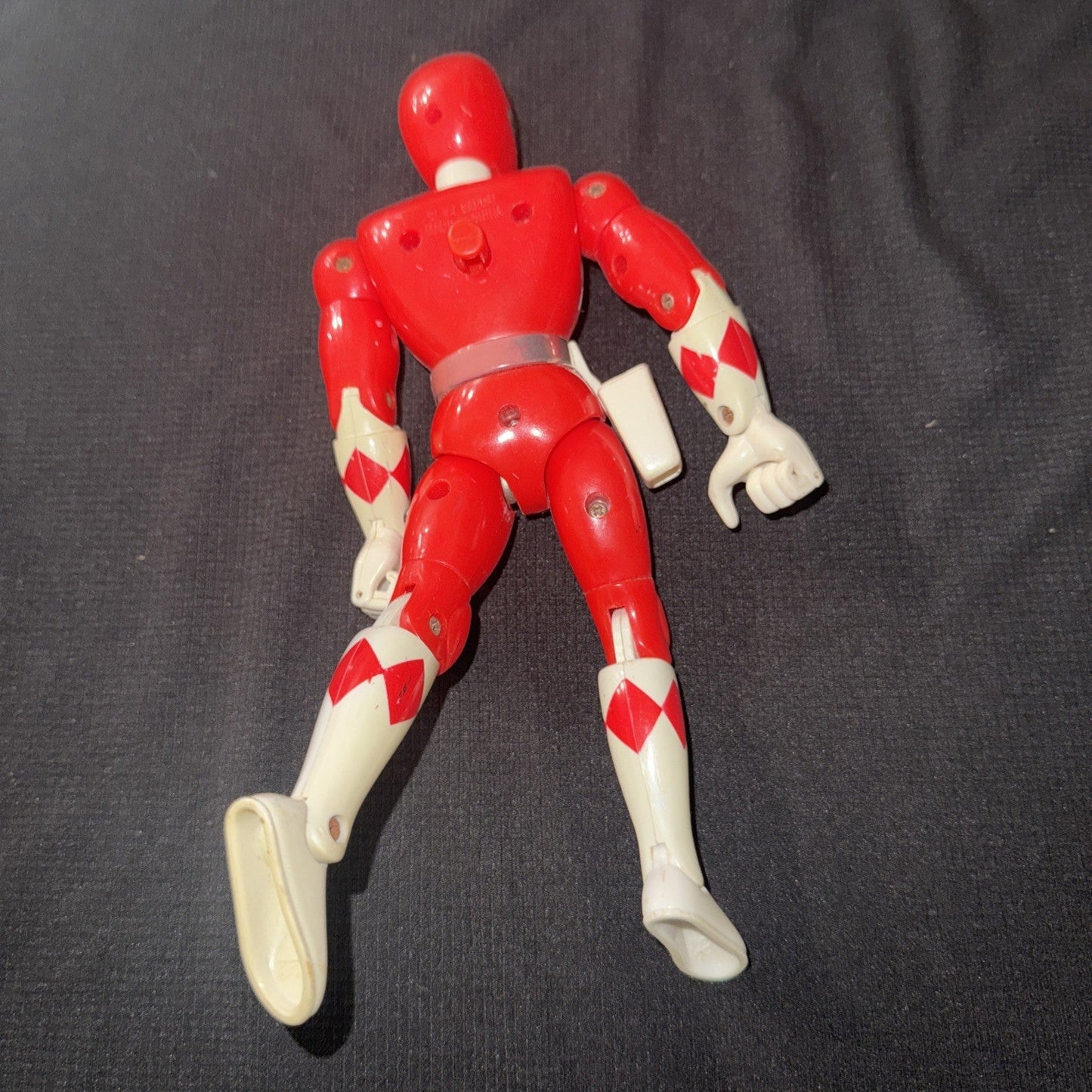 1994 Bandai Power Rangers Mighty Morphin Red Ranger Kicking 8” Action Figure - toyscardscomics