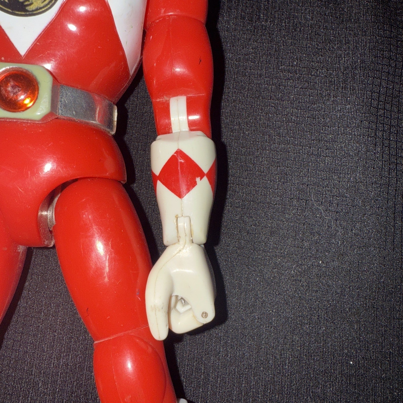 1994 Bandai Power Rangers Mighty Morphin Red Ranger Kicking 8” Action Figure - toyscardscomics