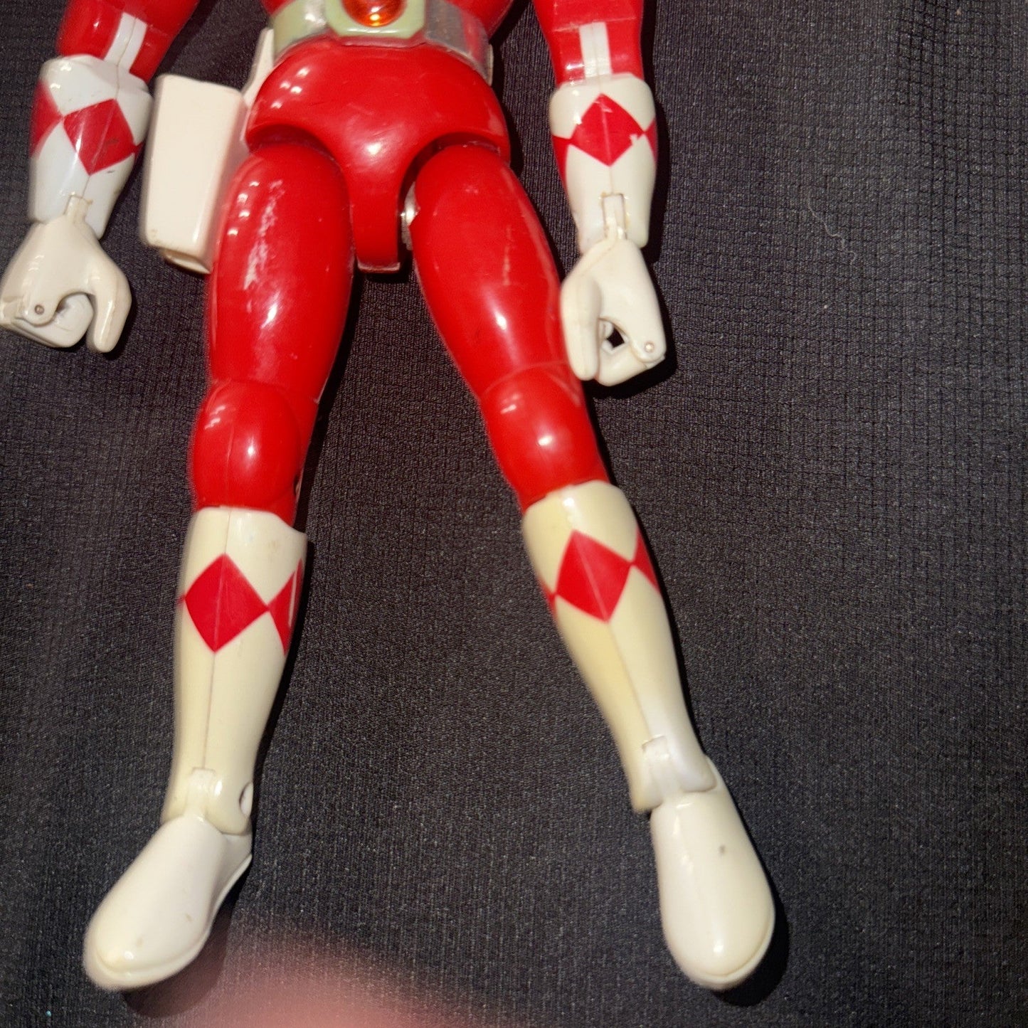 1994 Bandai Power Rangers Mighty Morphin Red Ranger Kicking 8” Action Figure - toyscardscomics