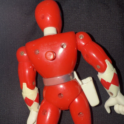 1994 Bandai Power Rangers Mighty Morphin Red Ranger Kicking 8” Action Figure - toyscardscomics