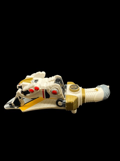 1994 - Power Rangers White Sword Launcher with Tigerzord - Used - toyscardscomics