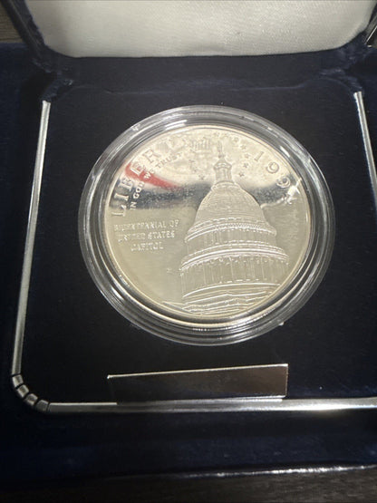 1994 S U.S. Mint Bicentennial U.S. Capitol Commemorative Proof Silver Dollar OGP - toyscardscomics