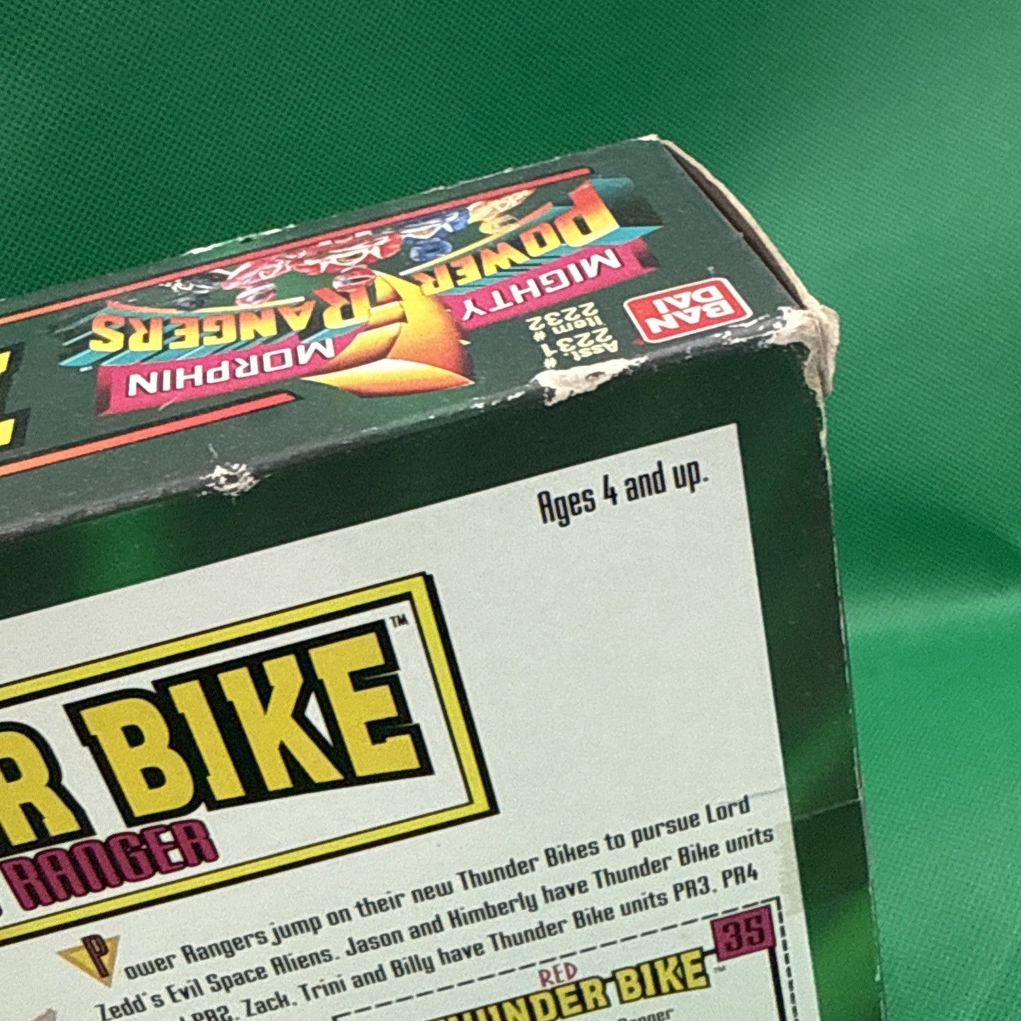1994 Thunder Bike with Red Power Ranger Figure in Box - toyscardscomics