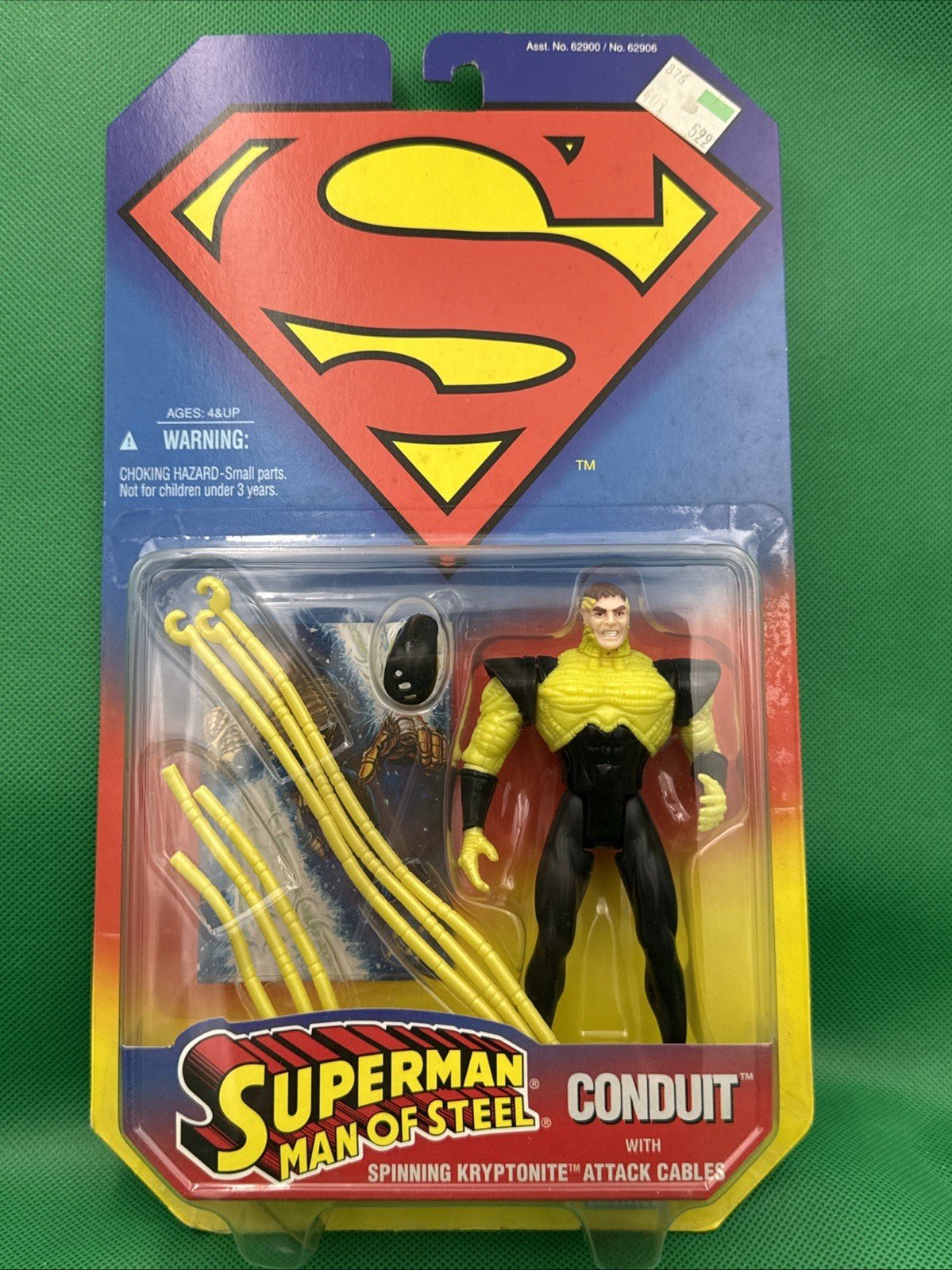 1995 Kenner | Superman Man of Steel | Conduit w/Spinning Cables | Figure Sealed - toyscardscomics