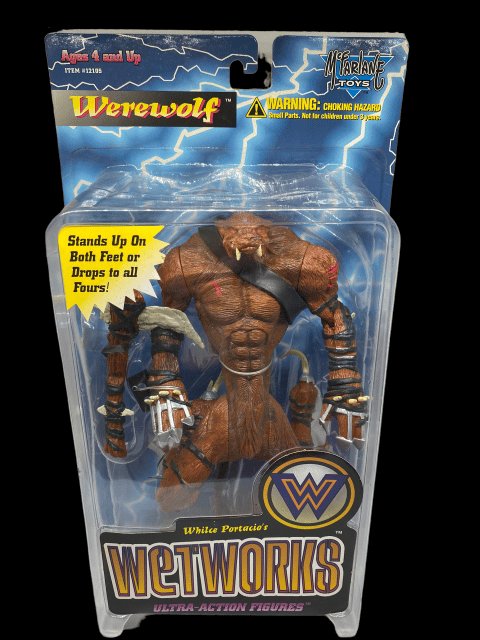 1995 - McFarlane Toys - Whilce Portacio Wetworks Ultra Action Figure "Werewolf" - MOC - toyscardscomics