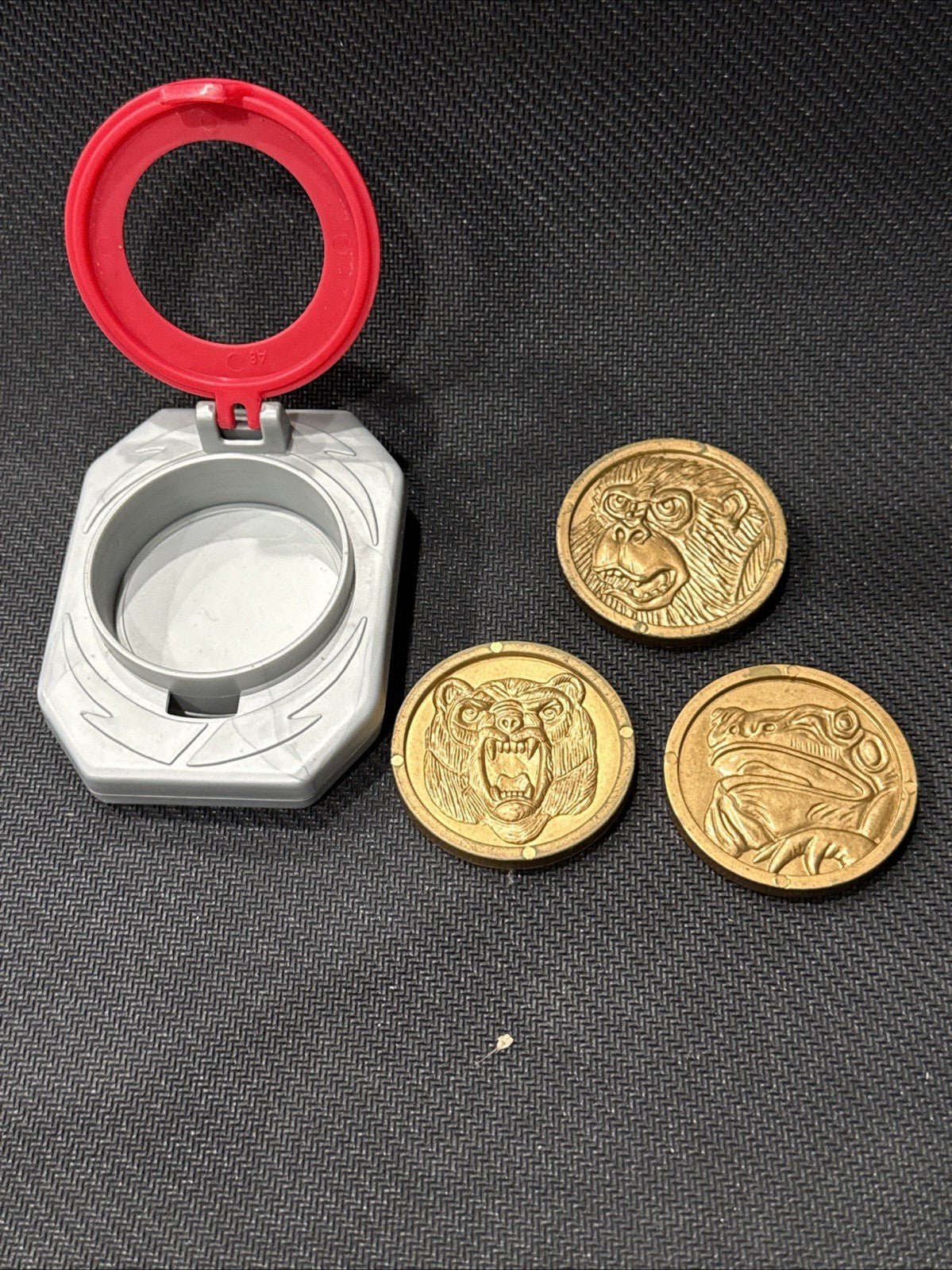 1995 Mighty Morphin Power Rangers Morpher Belt Buckle W/ Coins Complete - toyscardscomics