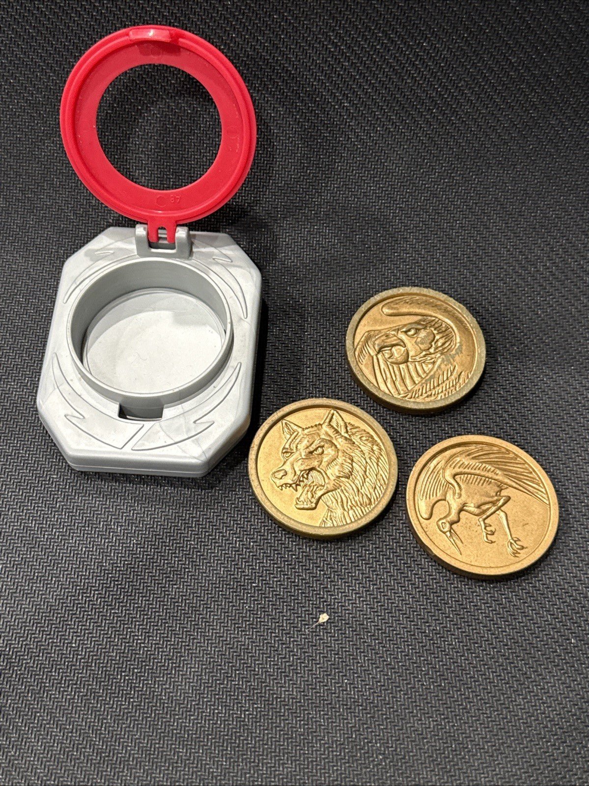 1995 Mighty Morphin Power Rangers Morpher Belt Buckle W/ Coins Complete - toyscardscomics
