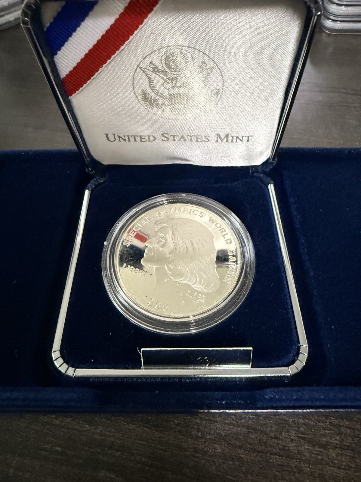 1995 P Commemorative PROOF 90% Silver Dollar Boxed w/COA Special Olympics games - toyscardscomics