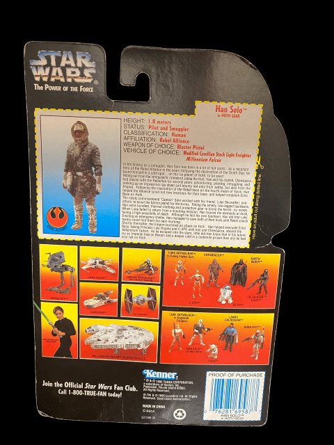 1995 - Star Wars Han Solo in Hoth Gear - MOC - toyscardscomics