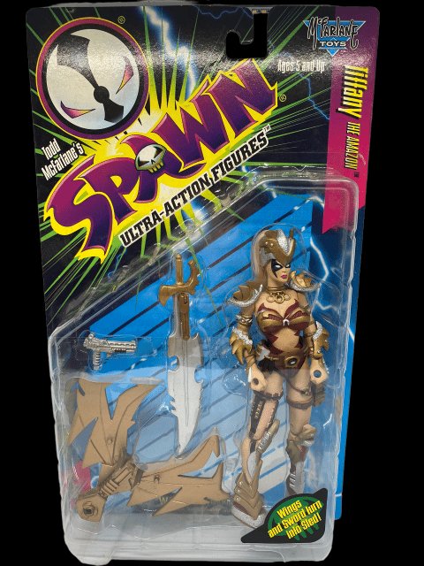 1996 -McFarlane Toys - Spawn Ultra Action Figure "Tiffany the Amazon" Series 6 - MOC - toyscardscomics