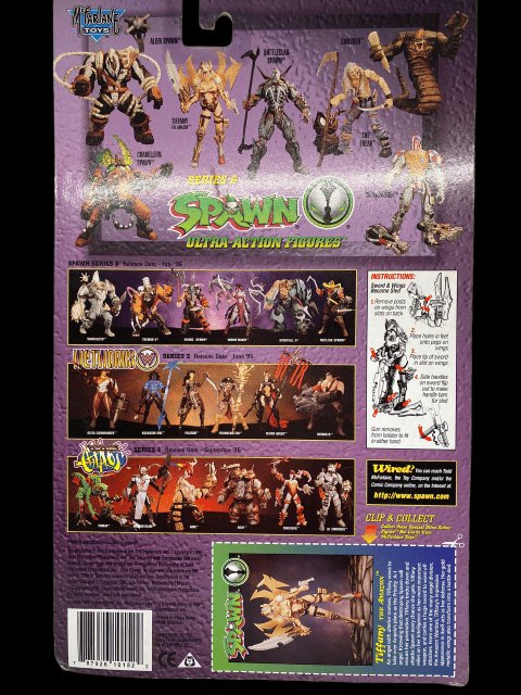 1996 -McFarlane Toys - Spawn Ultra Action Figure "Tiffany the Amazon" Series 6 - MOC - toyscardscomics