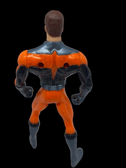 1997 - DC Comics Orange and Black "Robin" Action Figure by Kenner - Used as is - toyscardscomics