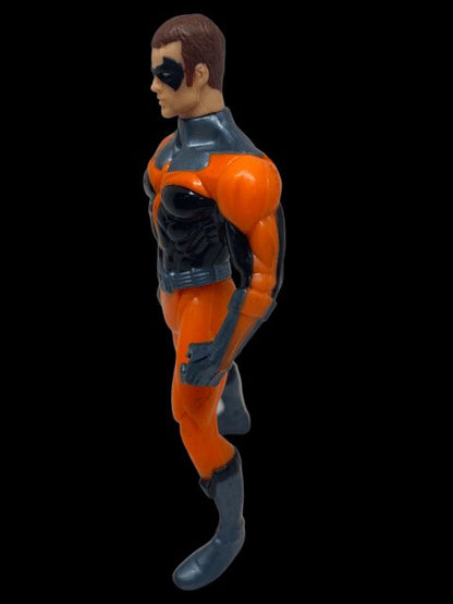 1997 - DC Comics Orange and Black "Robin" Action Figure by Kenner - Used as is - toyscardscomics