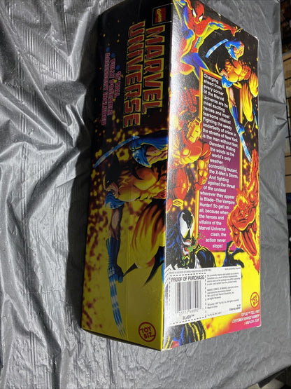 1997 Marvel Universe BLADE Action Figure 10” Tall + Sword Fully Poseable ToyBiz - toyscardscomics