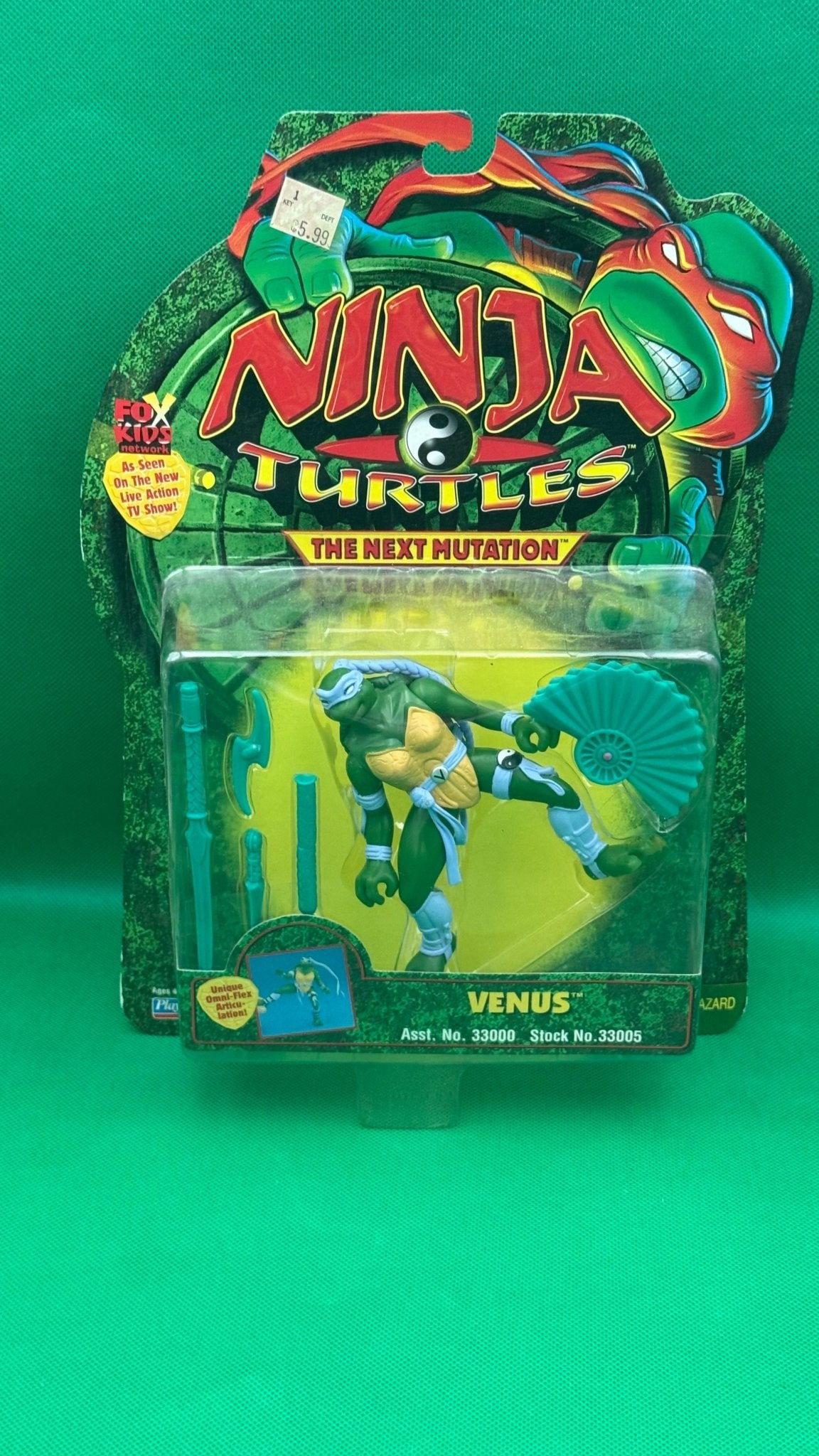 1997 Playmates Teenage Mutant Ninja Turtles The Next Mutation Venus - toyscardscomics