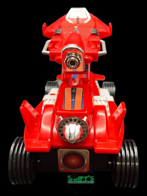 1997 - Power Ranger Red Lightstar Ranger with Gun and 1998 - Deluxe Red Galactic Rover with Glider Bandai - Used - toyscardscomics