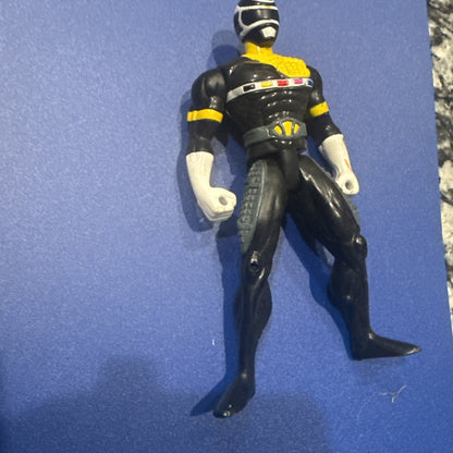 1997 Power Rangers In Space Battlized Action Figure! Black Ranger! - toyscardscomics