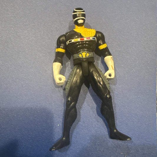 1997 Power Rangers In Space Battlized Action Figure! Black Ranger! - toyscardscomics