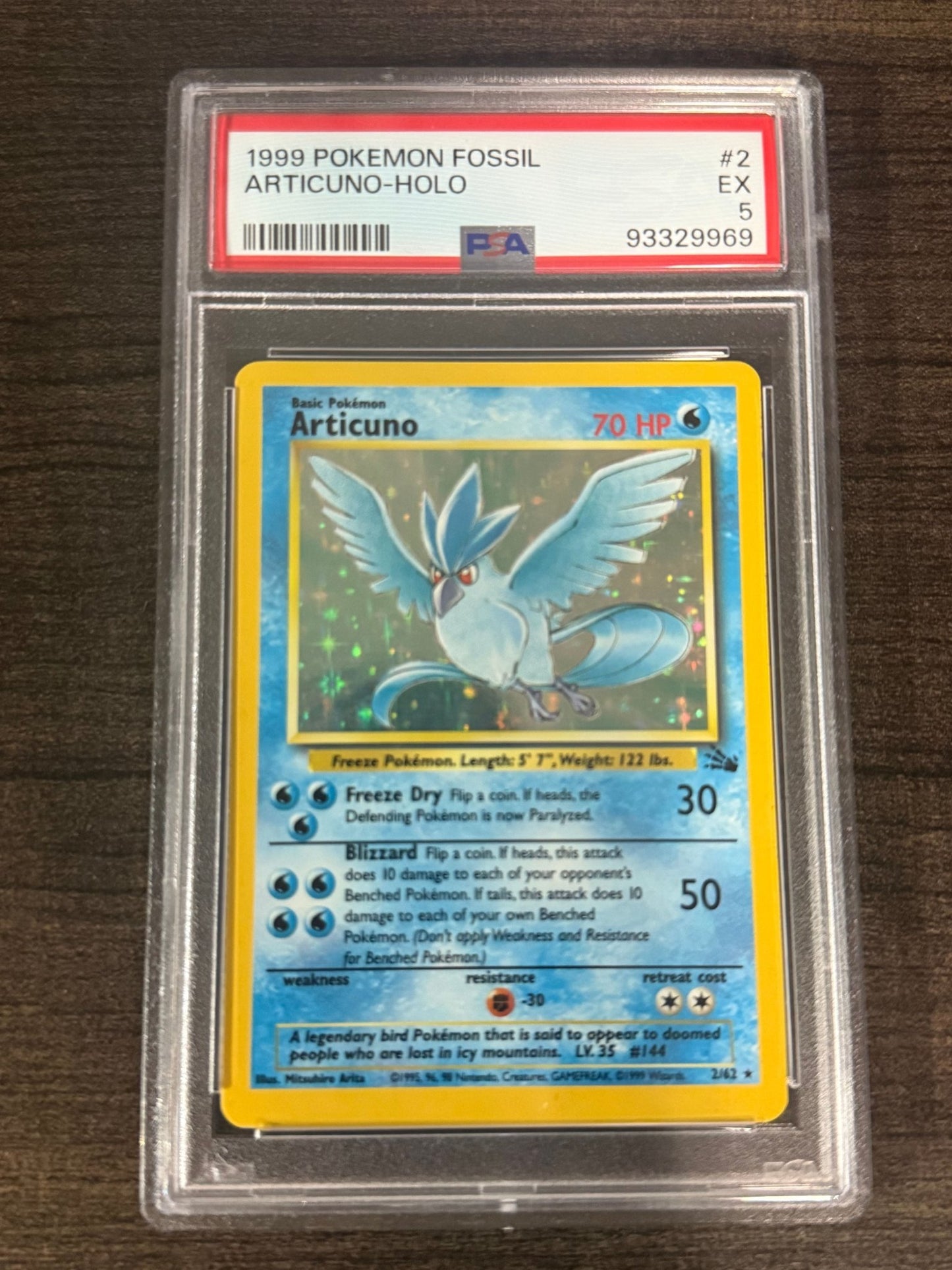 1999 Pokemon Fossil Articuno - Holo - toyscardscomics
