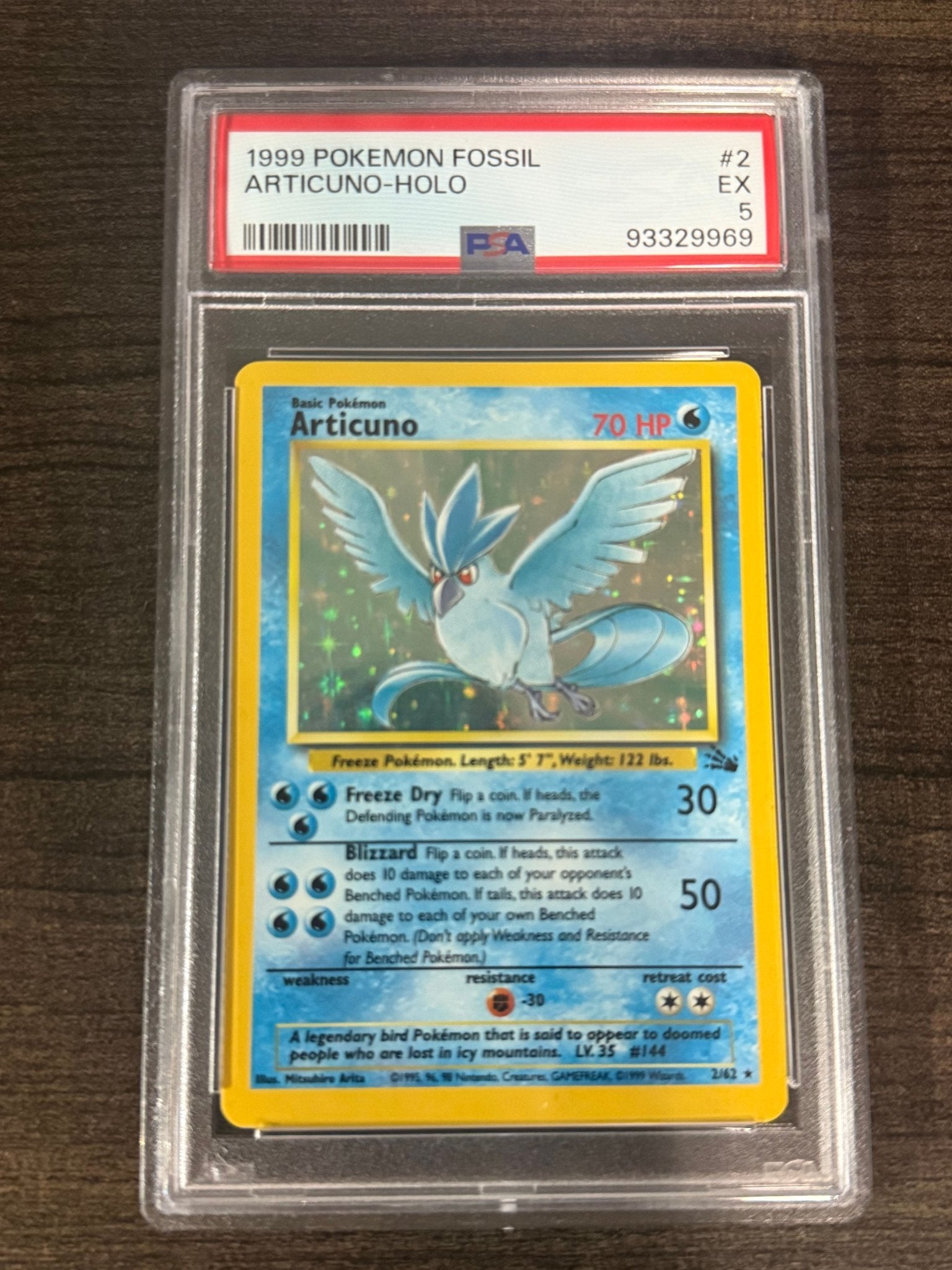 1999 Pokemon Fossil Articuno - Holo - toyscardscomics