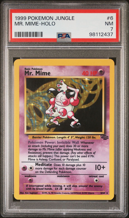 1999 POKEMON JUNGLE 6 MR. MIME - HOLO - toyscardscomics