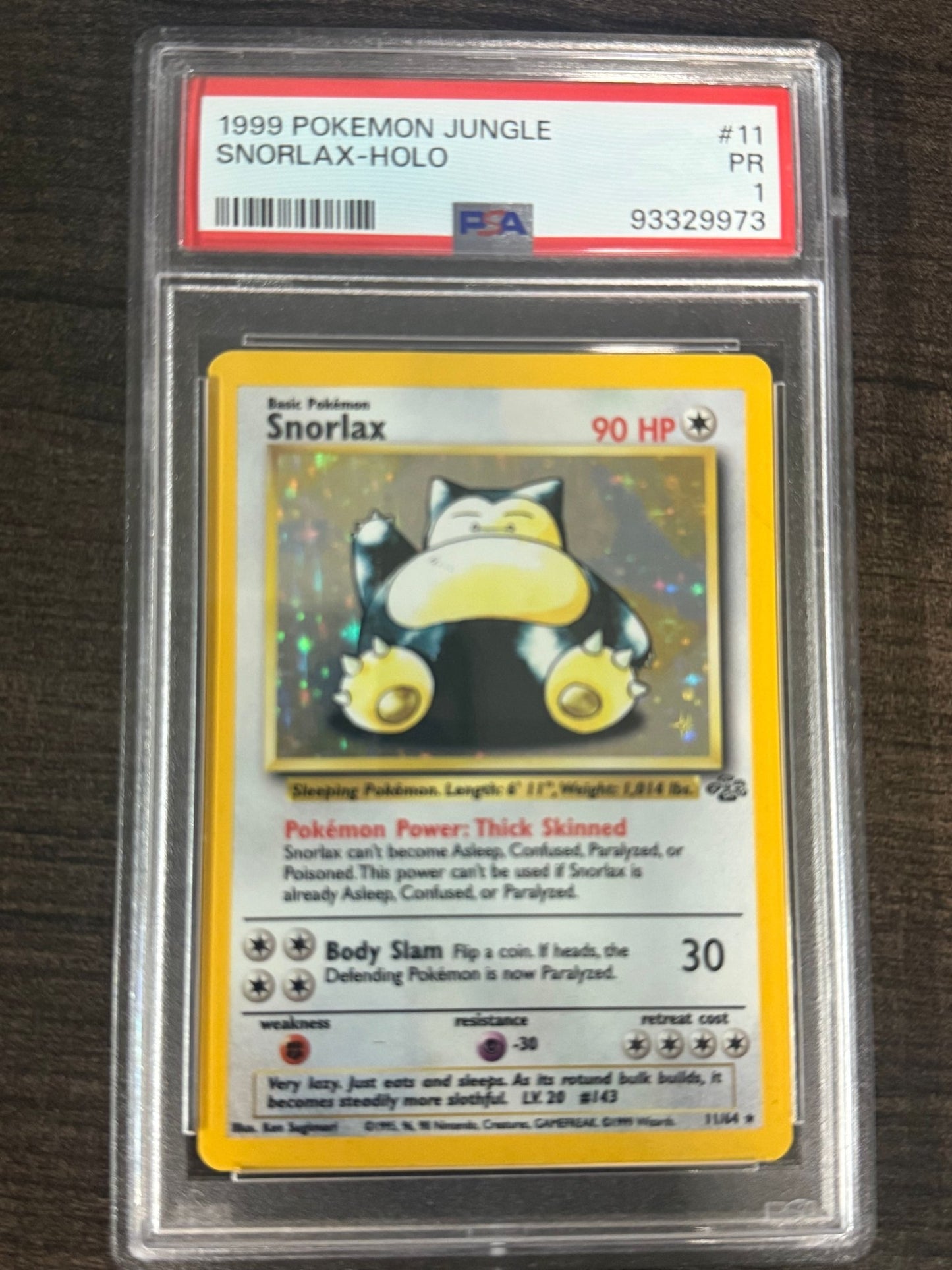 1999 Pokemon Jungle Snorlax - Holo - toyscardscomics