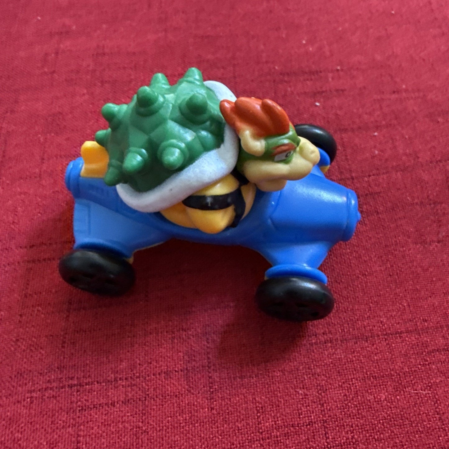 Nintendo Super Mario Bowser Plastic Toy Car Kart Vehicle Blue w/ Black Wheels