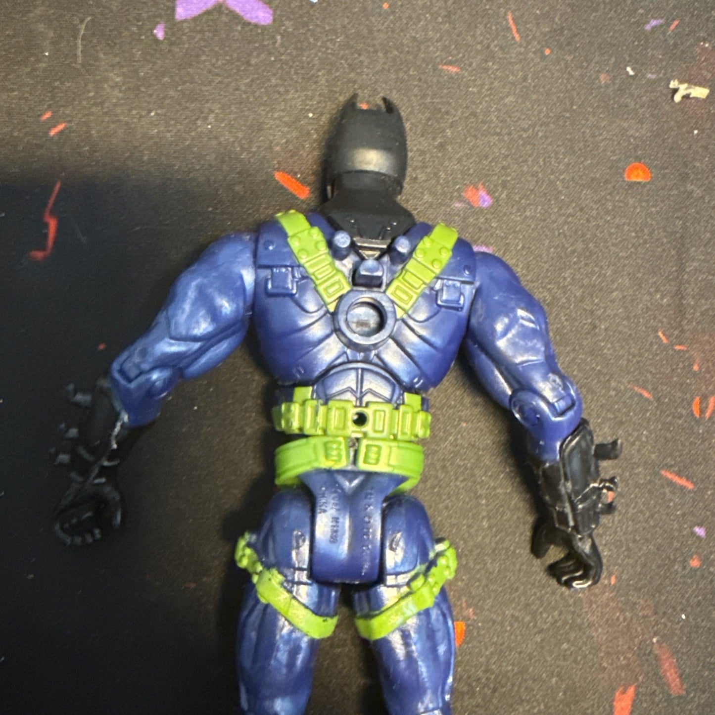 Vintage 2005 Batman Begins Drop Attack Action Figure Toy Blue Green Mattel