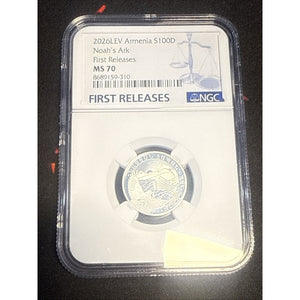 2026 LEV Armenia S100D Noah’s Ark First Releases MS70 NGC Silver Coin