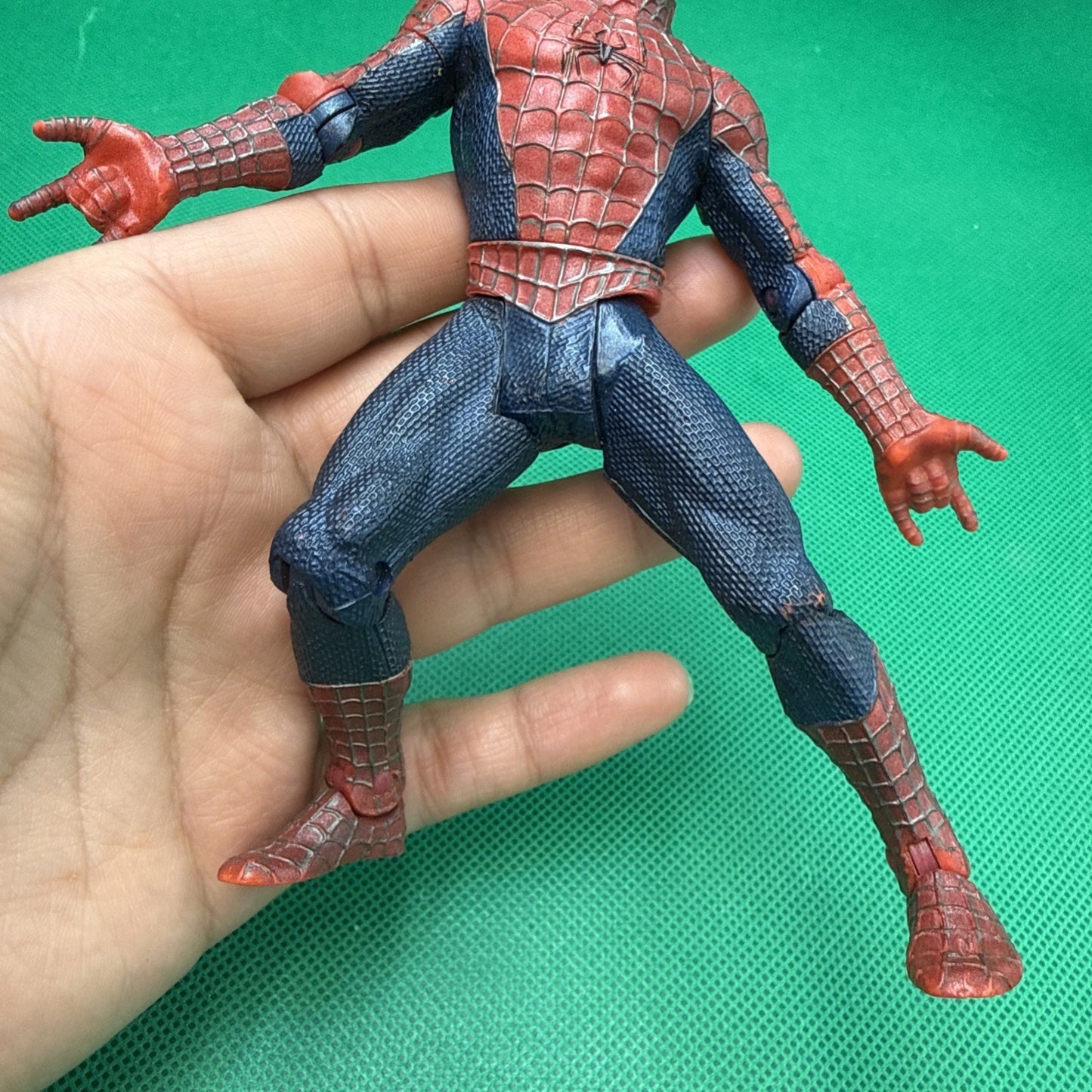 2002 Spider-Man The Movie Super Poseable 6" Tobey Maguire Marvel Toybiz Raimi