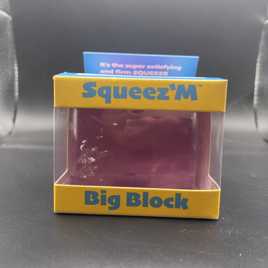 Big Block Squeez'M Cube Large Jelly Cube squishy stress sensory toy gift PURPLE