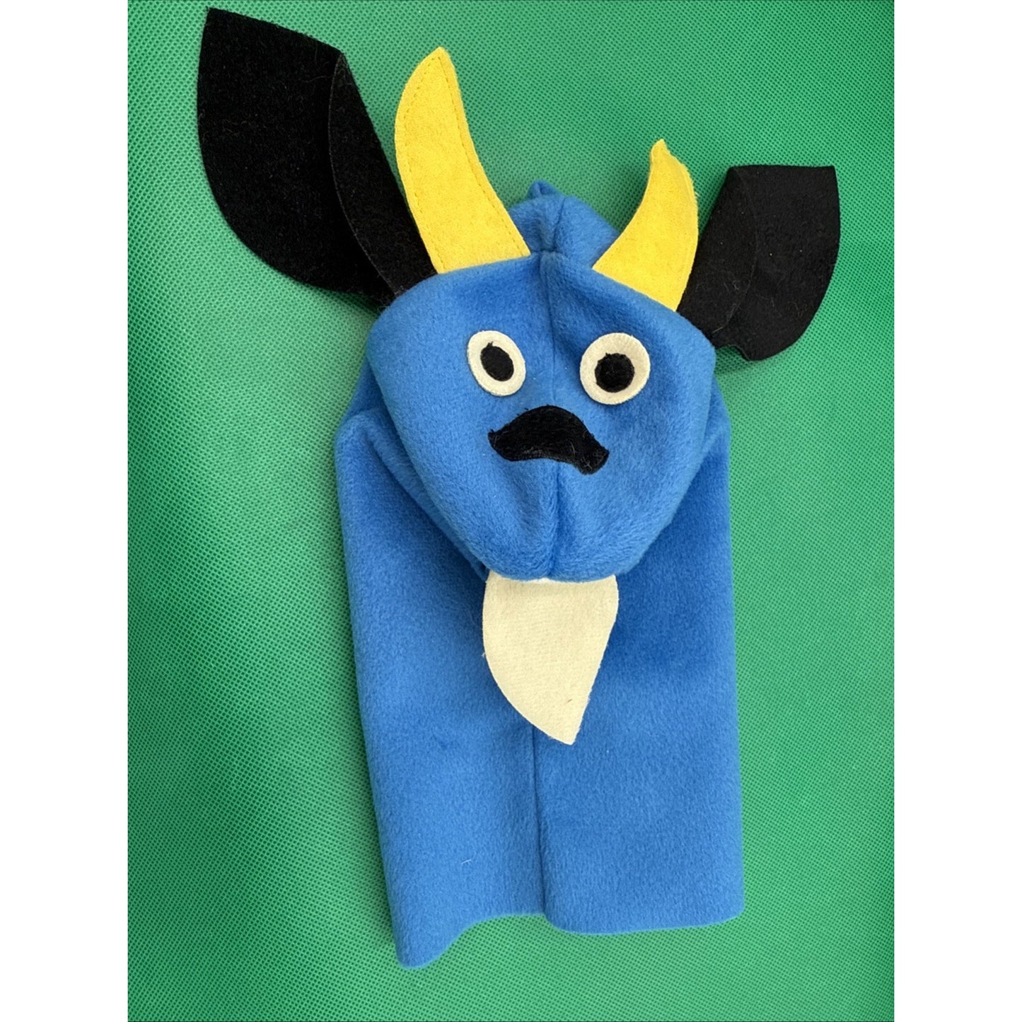 Baby Einstein Vincent Van Goat Hand Puppet Blue Felt - Excellent Condition!