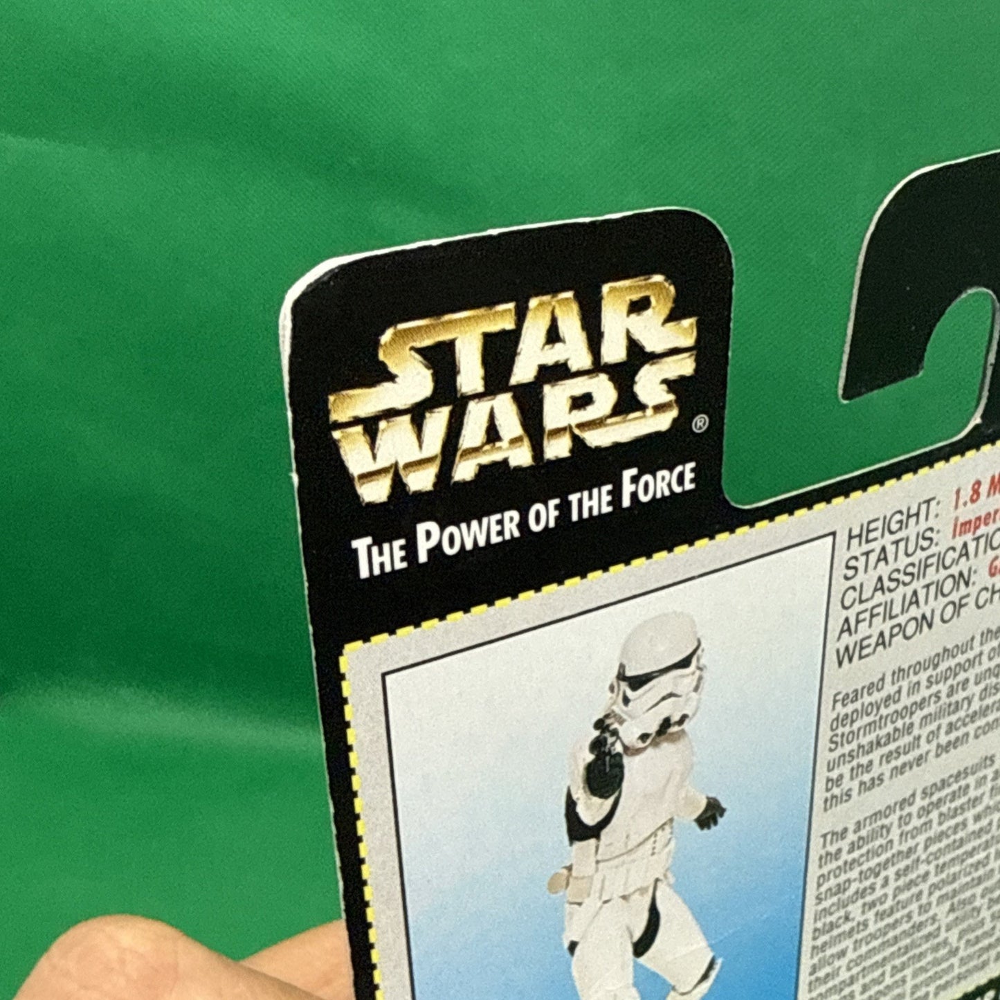 Kenner Star Wars Power of The Force Green Card Stormtrooper Action Figure